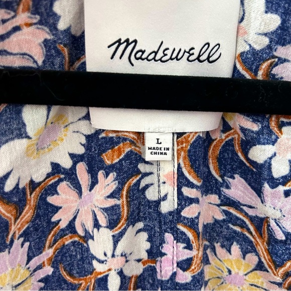Madewell Floral Open Front Light Weight Kimono- Lg - Picture 5 of 8